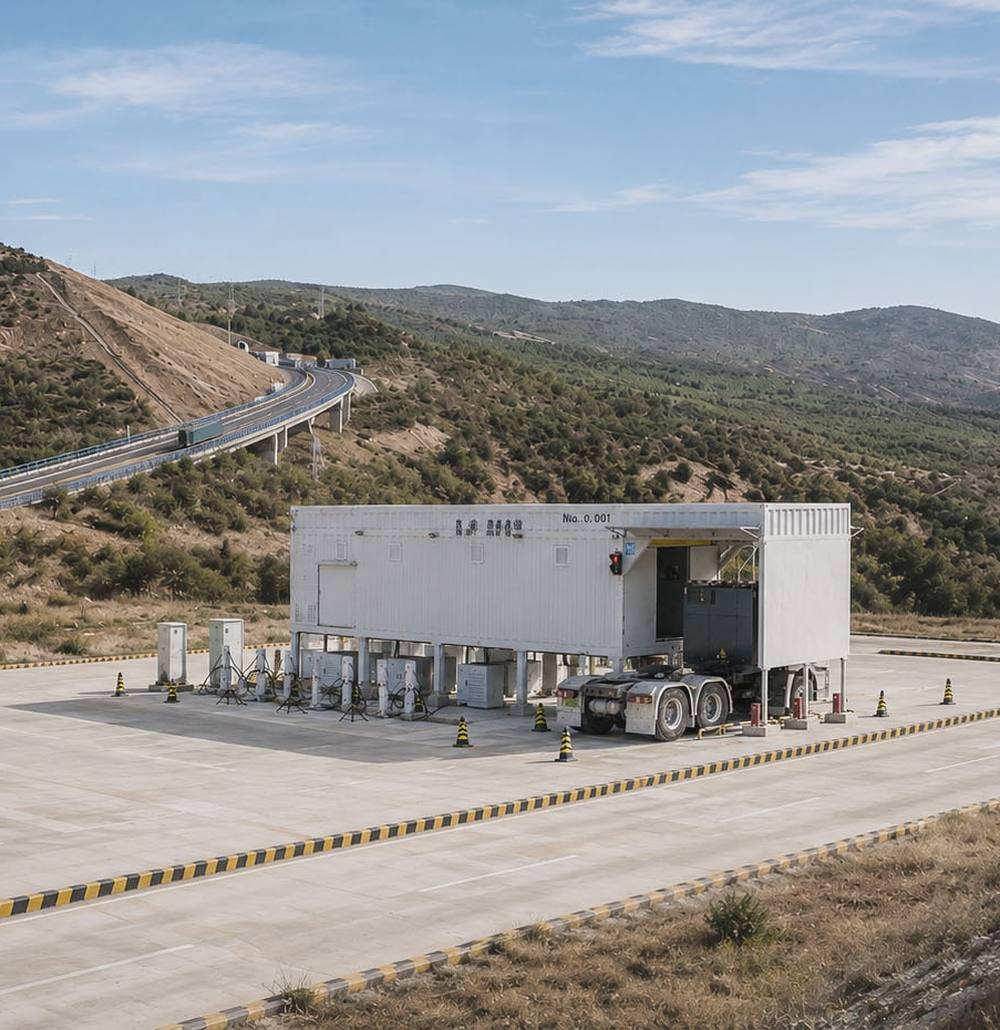 Battery swapping station for electric trucks